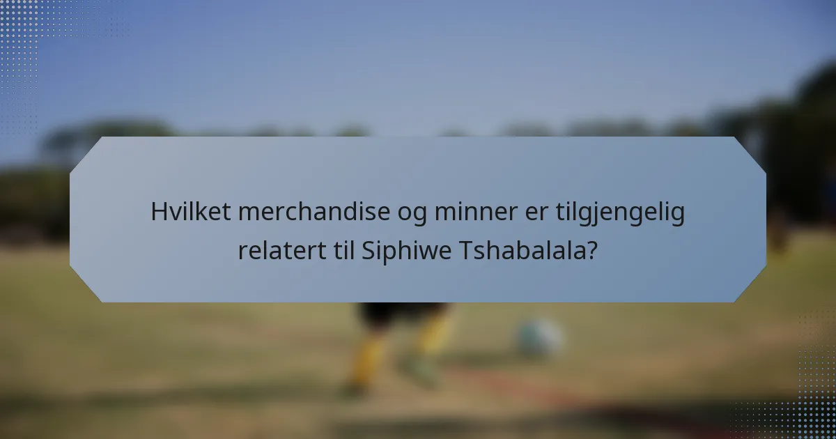 Hvilket merchandise og minner er tilgjengelig relatert til Siphiwe Tshabalala?